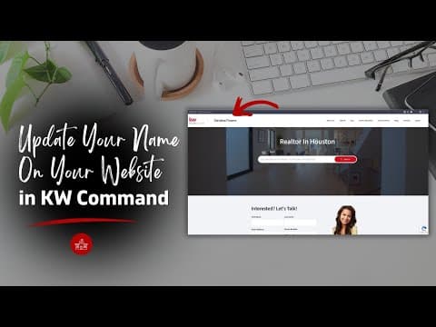 KW Command Website: Change the Agent Name at the Top of Your Site